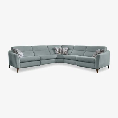 Furniture Village Moderna Large Corner Sofa - Duck Egg