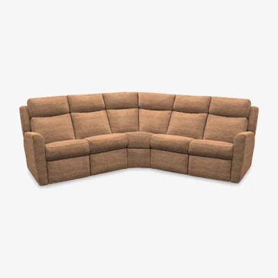 Furniture Village G Plan - Wren Large Fabric Corner Sofa with Power Recliner - Victoria Ginger