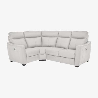 Furniture Village Compact Collection Midi Leather Corner Sofa- World of Leather