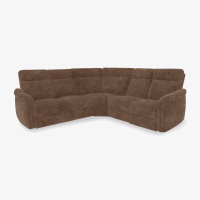 Furniture Village Dublin Fabric Large Corner Sofa - Classic Brown