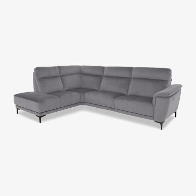 Furniture Village Nicoletti Italia - Amalfi Fabric Left Hand Facing Chaise Sofa - Selma Topo
