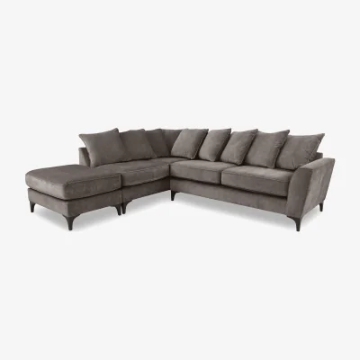 Furniture Village Primrose Scatter Back Left Hand Facing Corner Sofa with Footstool