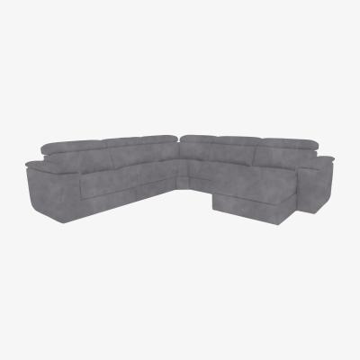Furniture Village Nicoletti Italia - Davide Large Fabric Right Hand Facing Corner Sofa with Chaise End - Selma Topo
