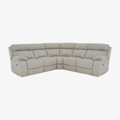 Furniture Village Moreno SD Ultra Soft Fabric Power Recliner Sofa - Silver