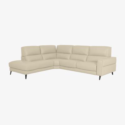 Furniture Village Axel BV Leather Left Hand Facing Chaise End Sofa - BV Bisque