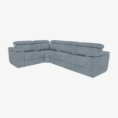 Furniture Village Nicoletti - Davide Small Fabric Left Hand Facing Corner Sofa - Baby Blue