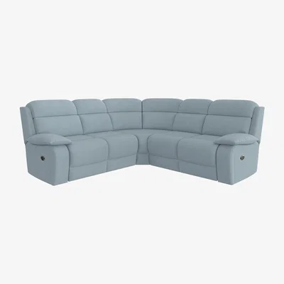 Furniture Village Moreno Fabric Corner Sofa - Baby Blue