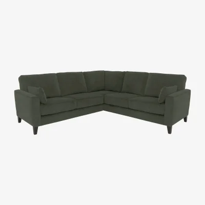 Furniture Village Brondby Large Fabric Corner Sofa - R352 Forest Green