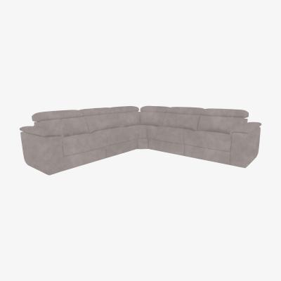 Furniture Village Nicoletti Italia - Davide Large Fabric Corner Sofa - Selma Grigio