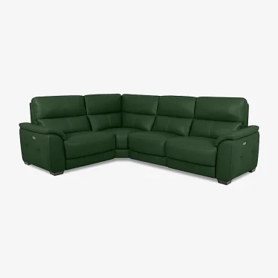 Furniture Village World of Leather - Saffron Small BV Leather Left Hand Facing Corner Sofa with Power Recliner