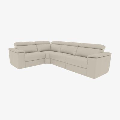 Furniture Village Nicoletti Italia - Davide Small Leather Left Hand Facing Corner Sofa