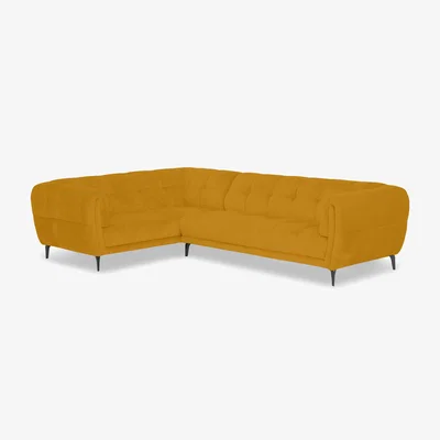 Furniture Village Sienna Fabric Left Hand Facing Corner Sofa - Opulence Saffron