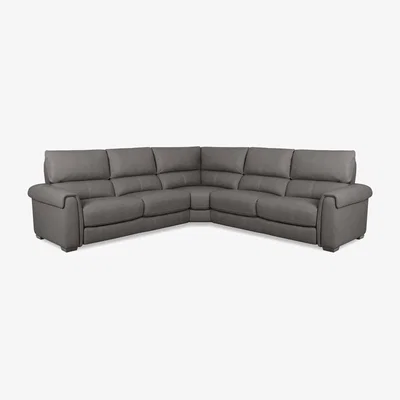 Furniture Village Nixon NC Leather Large Corner Sofa - NC Elephant