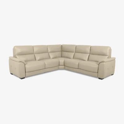 Furniture Village World of Leather - Saffron Large BV Leather Corner Sofa - BV Bisque