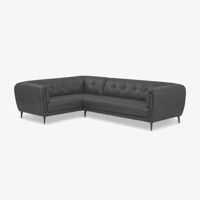Furniture Village Sienna Leather Left Hand Facing Corner Sofa