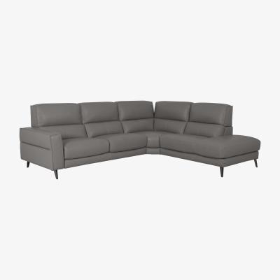 Furniture Village Axel NC Leather Right Hand Facing Chaise End Sofa - Sleet