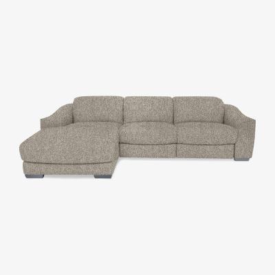 Furniture Village Xavier Fabric Double Power Recliner Left Hand Facing Chaise End Sofa with Power Headrests - Biscuit