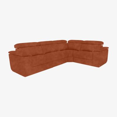 Furniture Village Nicoletti Italia - Davide Small Fabric Right Hand Facing Corner Sofa - Selma Mattone