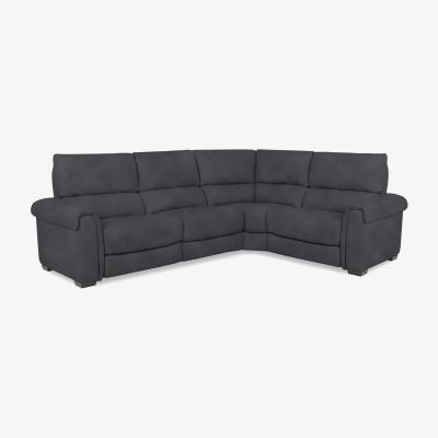 Furniture Village Nixon Fabric Right Hand Facing Corner Power Recliner Sofa - Sfa-Pey-R10 Charcoal