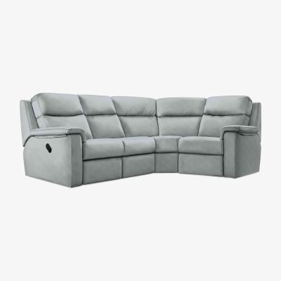 Furniture Village G Plan - Thornbury Leather Manual Recliner Right Hand Facing Corner Sofa - Cambridge Grey