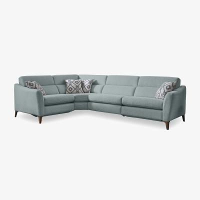 Furniture Village Moderna Left Hand Facing Corner Sofa - Duck Egg