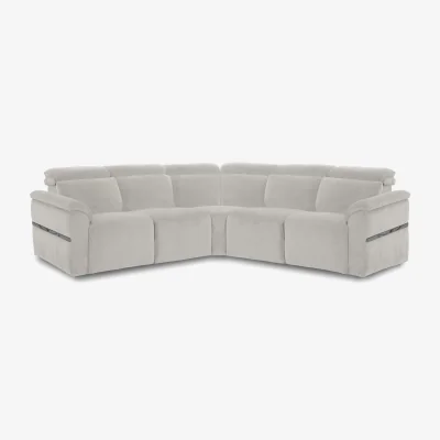 Furniture Village Dolomite Large Fabric Corner Sofa - Lead Grey
