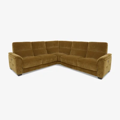 Furniture Village Saffron Large Fabric Corner Sofa with Power Recliner