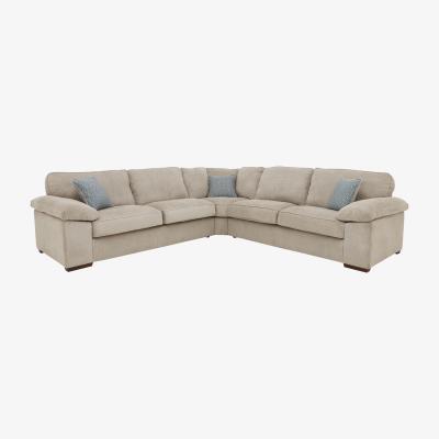 Furniture Village Home Large Fabric Corner Sofa - Beige