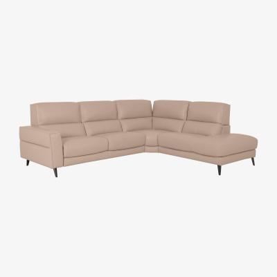 Furniture Village Axel BV Leather Right Hand Facing Chaise End Sofa - BV Pebble