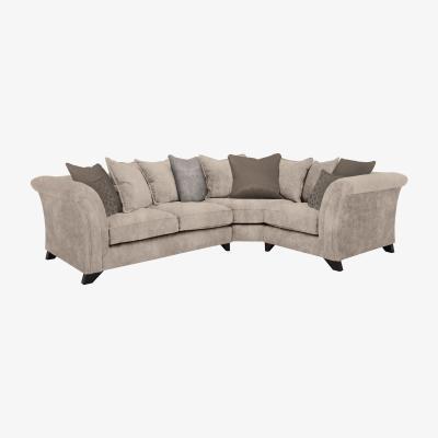 Furniture Village Holly Small Fabric Pillow Back Corner Sofa Without Studs