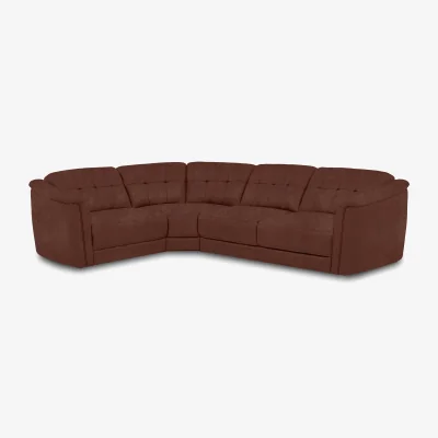 Furniture Village Monarch Small Fabric Left Hand Facing Corner Sofa - Manhattan Burnt Sienna