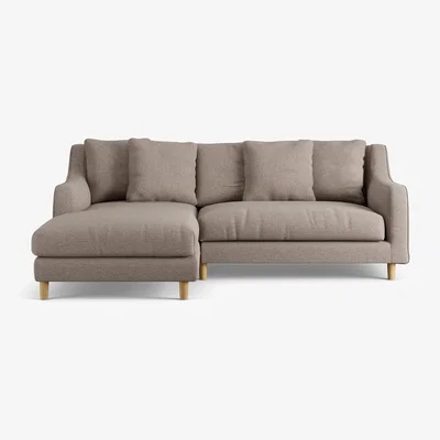 Habitat Habitat Swift Left Hand Corner Sofa - Mocha - Ash Leg