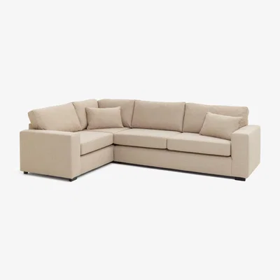Habitat Habitat Eton Right Corner Fabric Sofa - Beige