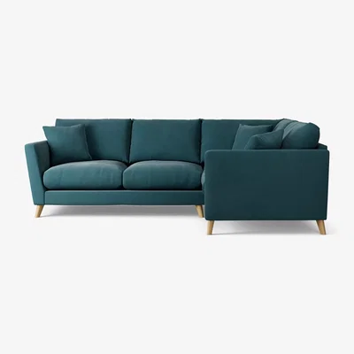 Habitat Habitat Lomond Right Hand Corner Sofa - Teal - Ash Leg