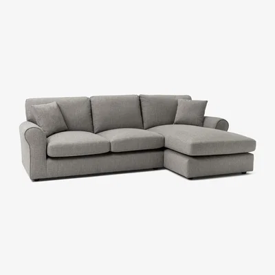 Habitat Habitat Lisbon Fabric Right Corner Chaise Sofa - Grey