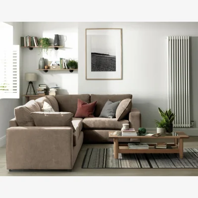 Habitat Habitat Elmdon Fabric Right Hand Corner Sofa - Natural