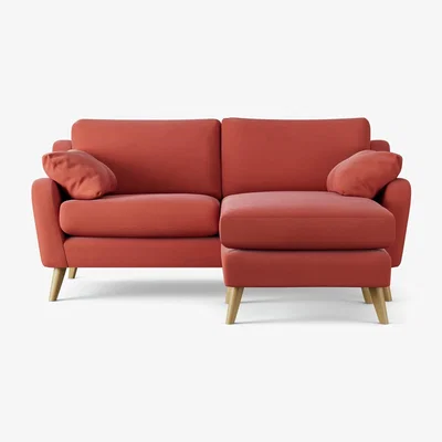 Habitat Habitat Ivor Right Hand Corner Sofa - Papaya - Ash Leg