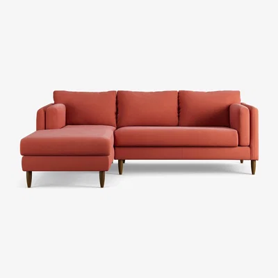 Habitat Habitat Newington Left Hand Corner Sofa - Papaya - Dark Leg