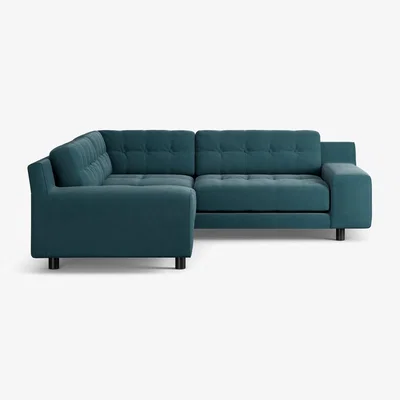 Habitat Habitat Hendricks Reversible Corner Sofa - Teal - Black Leg