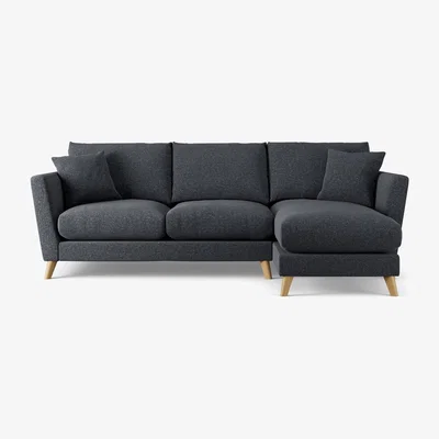 Habitat Habitat Lomond Right Hand Corner Sofa - Charcoal - Ash Leg