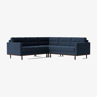 Habitat Swoon Berlin Fabric 5 Seater Corner Sofa - Indigo Blue