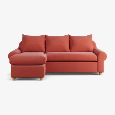 Habitat Habitat Whitby Reversible Chaise Sofa - Papaya - Ash Leg