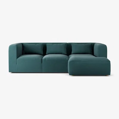Habitat Habitat Lars Right Hand Corner Sofa - Teal - Ash Leg