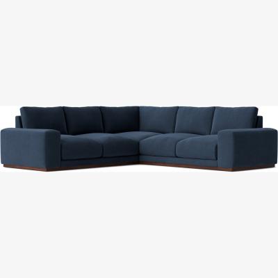 Habitat Swoon Denver Fabric 5 Seater Corner Sofa - Indigo Blue