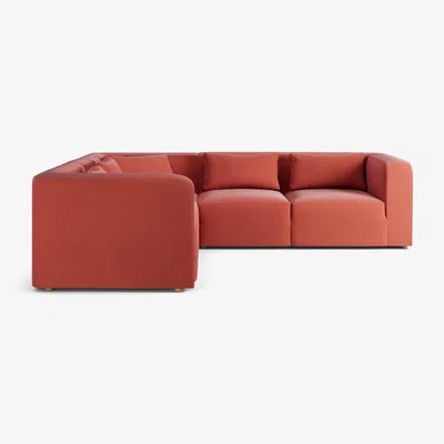 Habitat Habitat Lars Reversible Corner Sofa - Papaya - Ash Leg