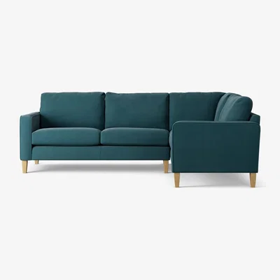 Habitat Habitat Flint Fabric Right Hand Corner Sofa - Teal - Ash Leg