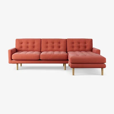 Habitat Habitat Fenner Right Hand Corner Sofa - Papaya - Ash Leg