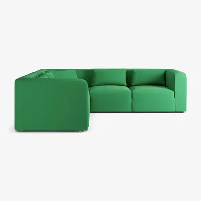 Habitat Habitat Lars Reversible Corner Sofa - Emerald Green -Ash Leg