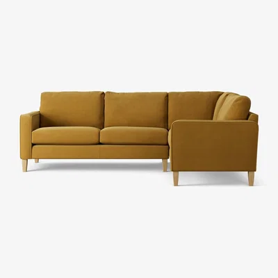 Habitat Habitat Flint Fabric Right Hand Corner Sofa - Gold - Ash Leg