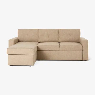 Habitat Habitat Parker Left Hand Chaise Sofa Bed - Beige